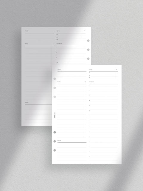 A5 - Daily Planner - Hourly Schedule - DO1P - NO1 - 2 Pages - (V1)