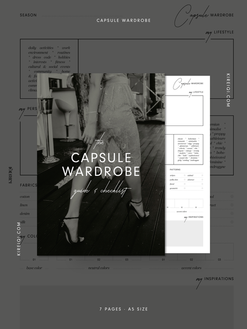 A5 - Capsule Wardrobe - 7 Pages - NO1