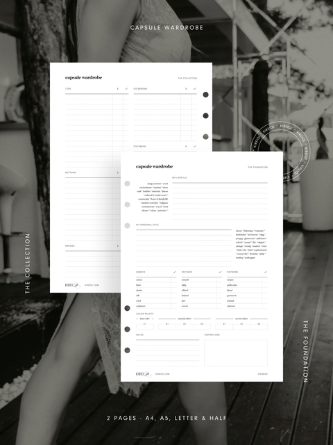 Capsule Wardrobe - Guide & List - NO1 - 2 Pages - (V1)