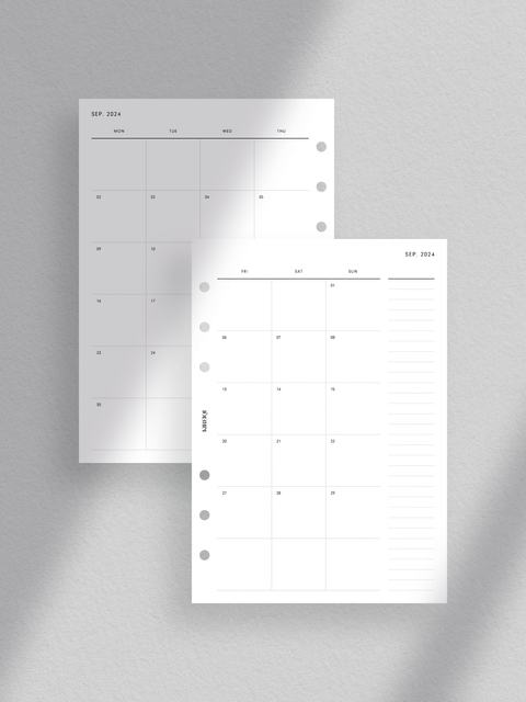 2024-2025 monthly calendar planner printables templates, digital instant download, print at home, pdf file format, aesthetic minimal design layout.