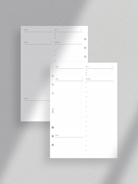 A5 - Daily Planner - Hourly Schedule - DO1P - NO1 - 2 Pages (V1)