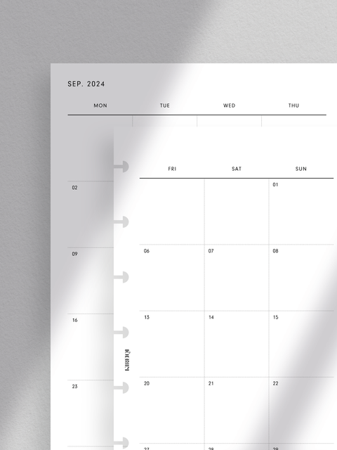 2024-2025 monthly calendar planner printables templates, digital instant download, print at home, pdf file format, aesthetic minimal design layout.