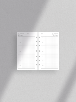 Personal - Weekly Planner - Horizontal Overview - Grid - WO1P - 2 Page ...