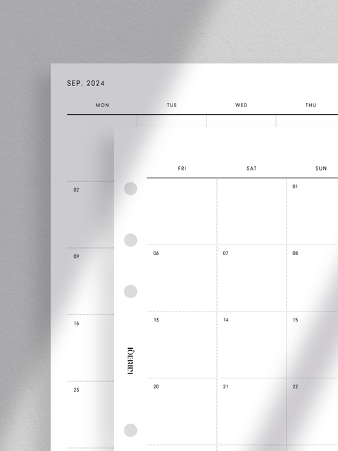 2024-2025 monthly calendar planner printables templates, digital instant download, print at home, pdf file format, aesthetic minimal design layout.