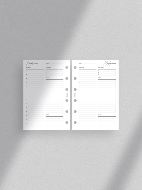 Pocket - Daily Planner - Hourly Schedule - DO1P - 2 Pages - NO1